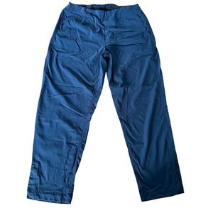 Eddie Bauer Cropped Pants Pull On Casual Comfy Blue‎ Size 14